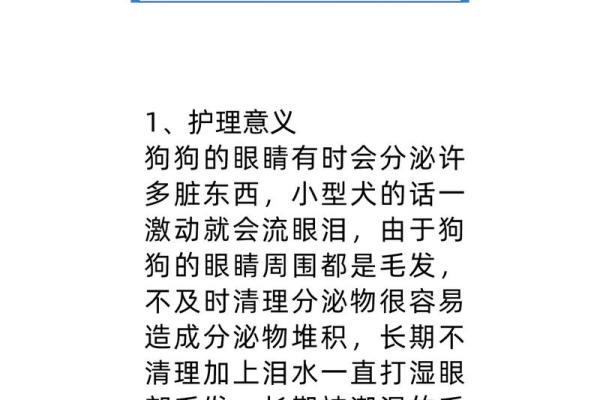 狗狗眼屎增多的原因及处理方法详解